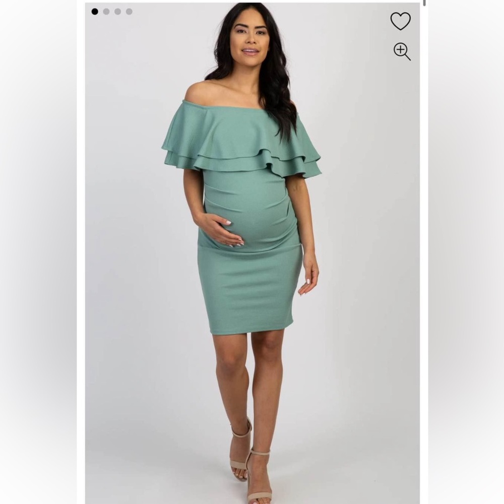 pinkblush sage maternity dress
